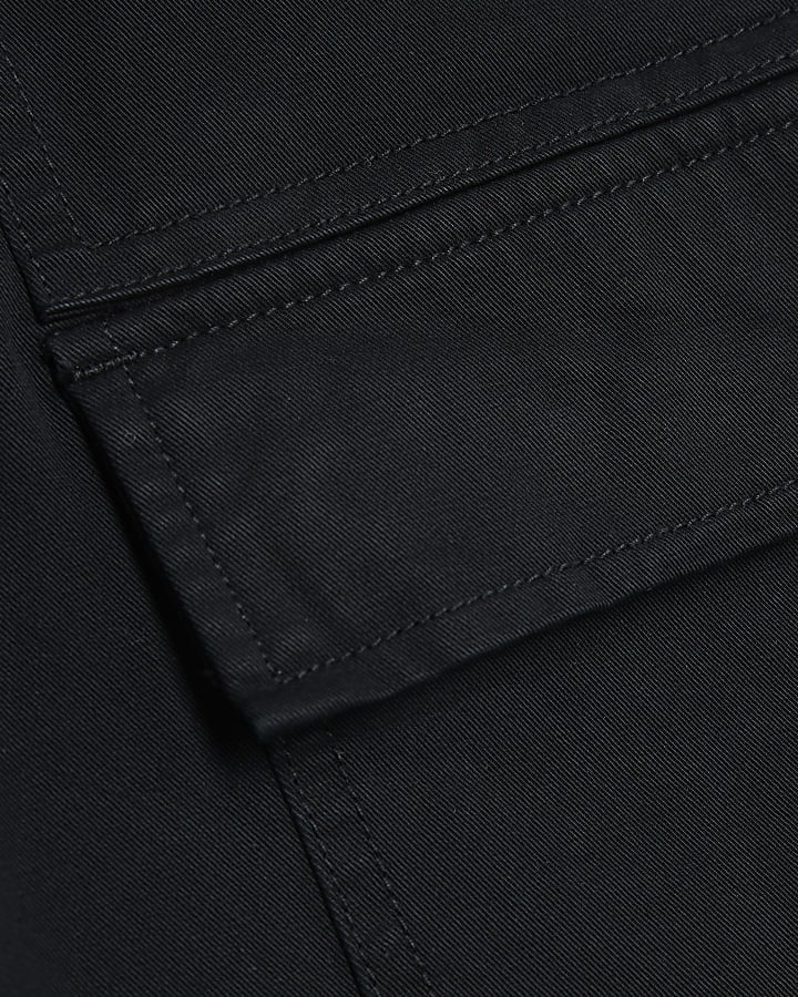 Black Loose Fit Cargo Trousers