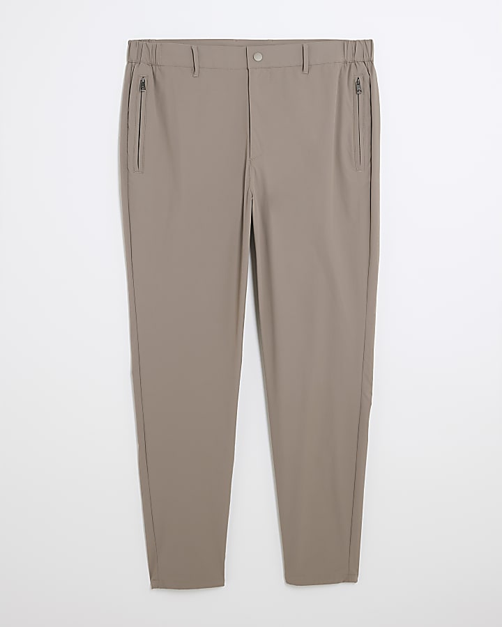 Beige Skinny Fit Chino Trousers