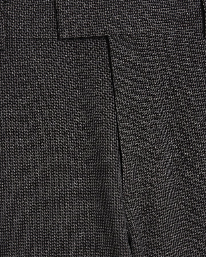Grey Skinny Fit Check Trousers