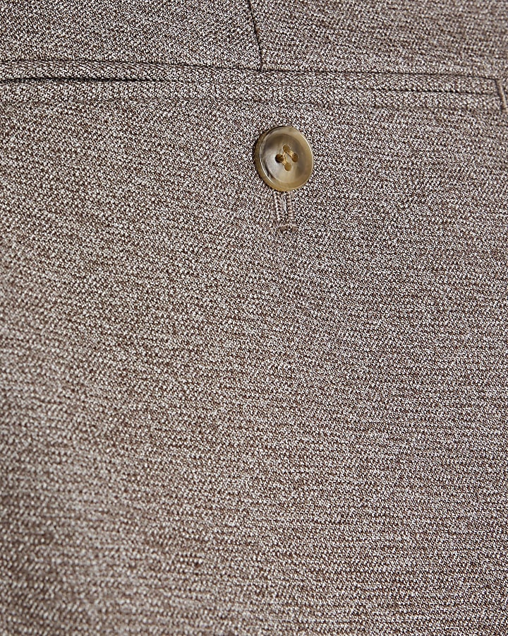 Stone Slim Fit Textured Trousers