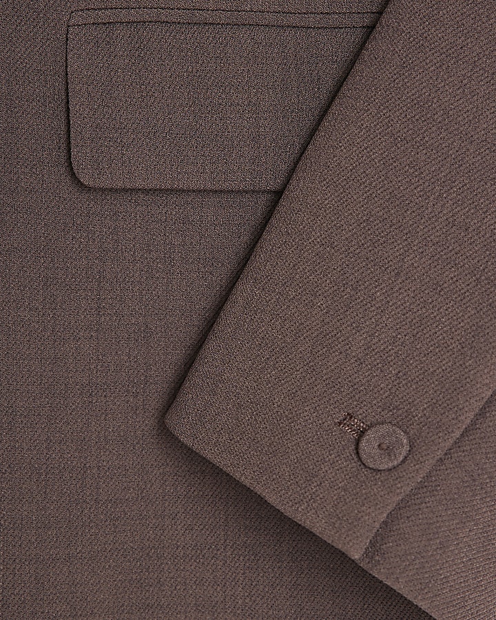 Purple Relaxed Fit Wrap Suit Jacket