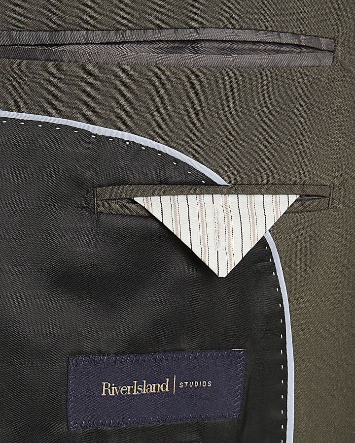 Green Skinny Fit Suit Jacket
