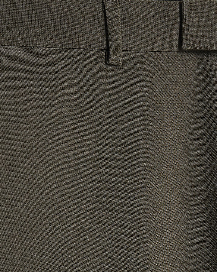 Green Skinny Fit Suit Trousers