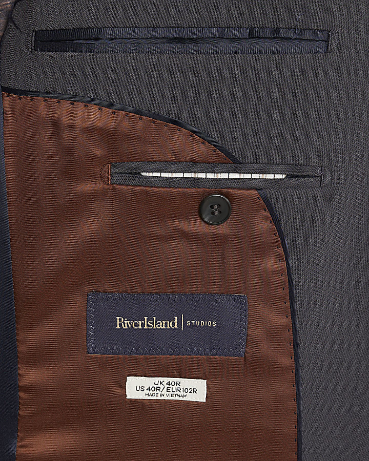 Blue Skinny Fit Suit Jacket