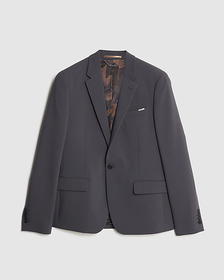 Blue Skinny Fit Suit Jacket