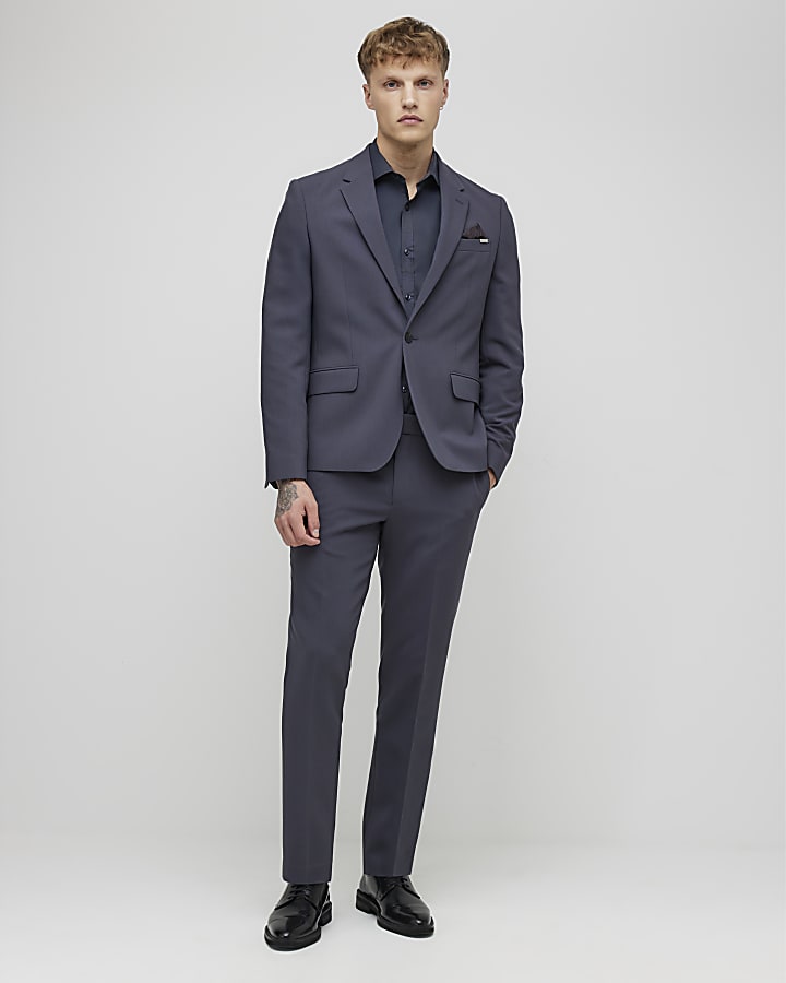 Blue Skinny Fit Suit Jacket