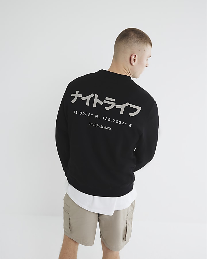 Black Regular Fit Shinjuku RI Sweatshirt