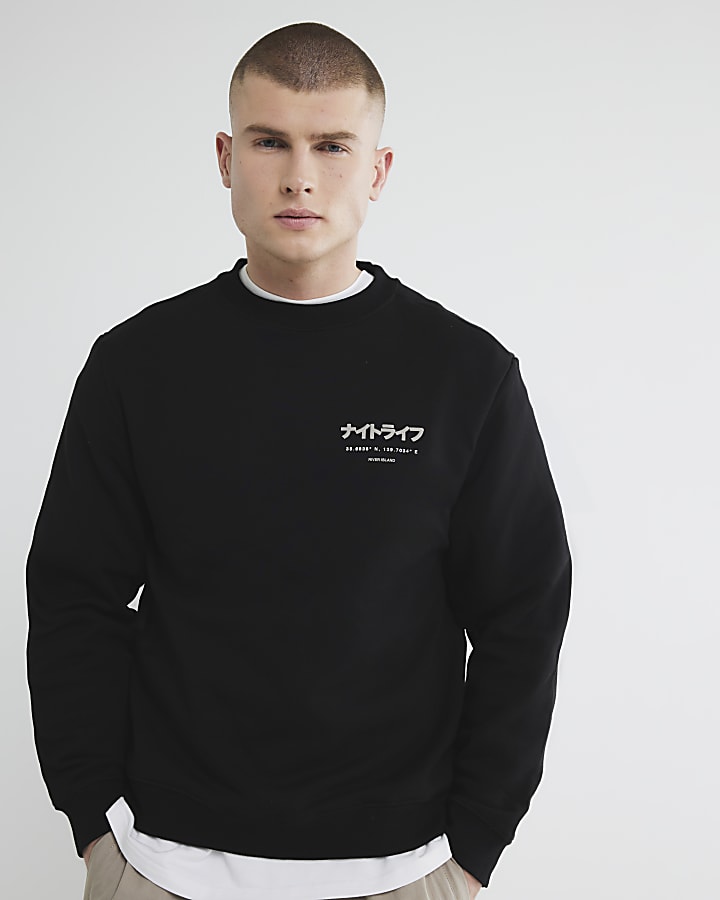 Black Regular Fit Shinjuku RI Sweatshirt