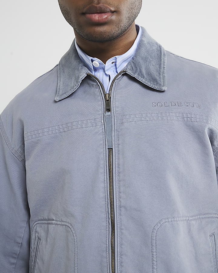 Blue Washed Workwear Jacket