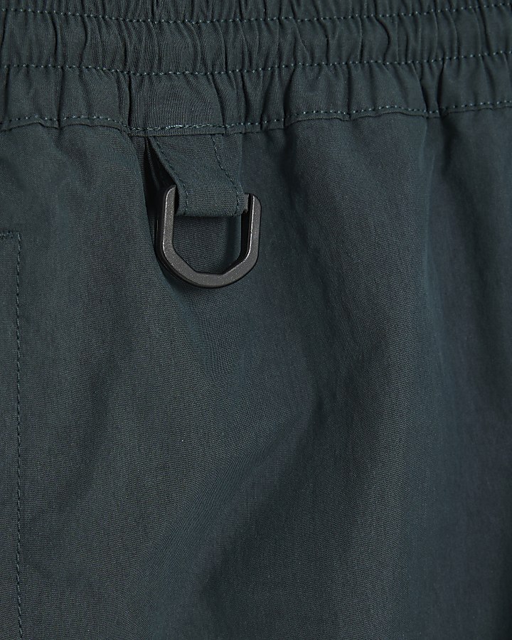 Green Regular Fit Elasticated Waist Shorts