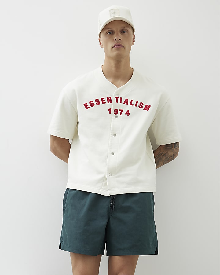 Green Regular Fit Elasticated Waist Shorts