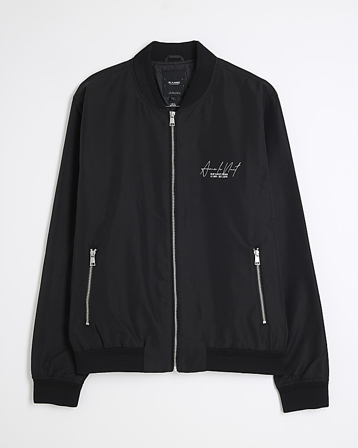 Black Ame Le Nuit Bomber Jacket