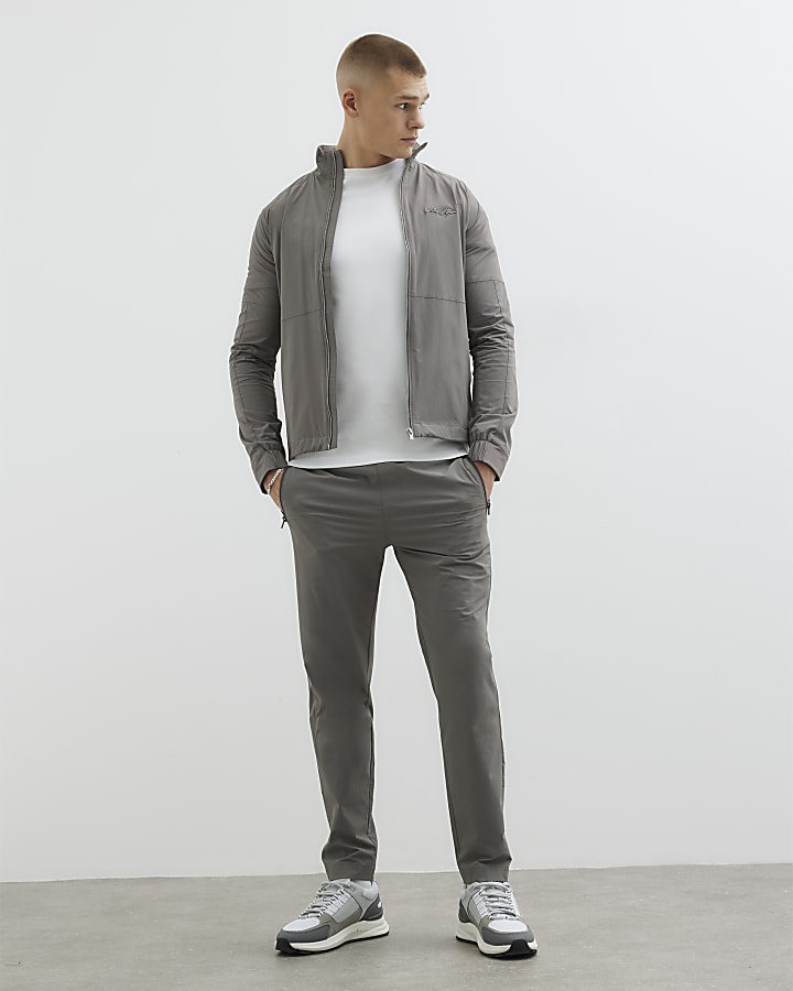 Grey Muscle Fit Funnel Shacket