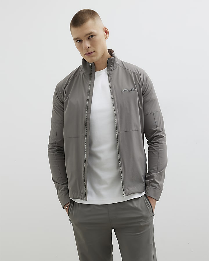 Grey Muscle Fit Funnel Shacket