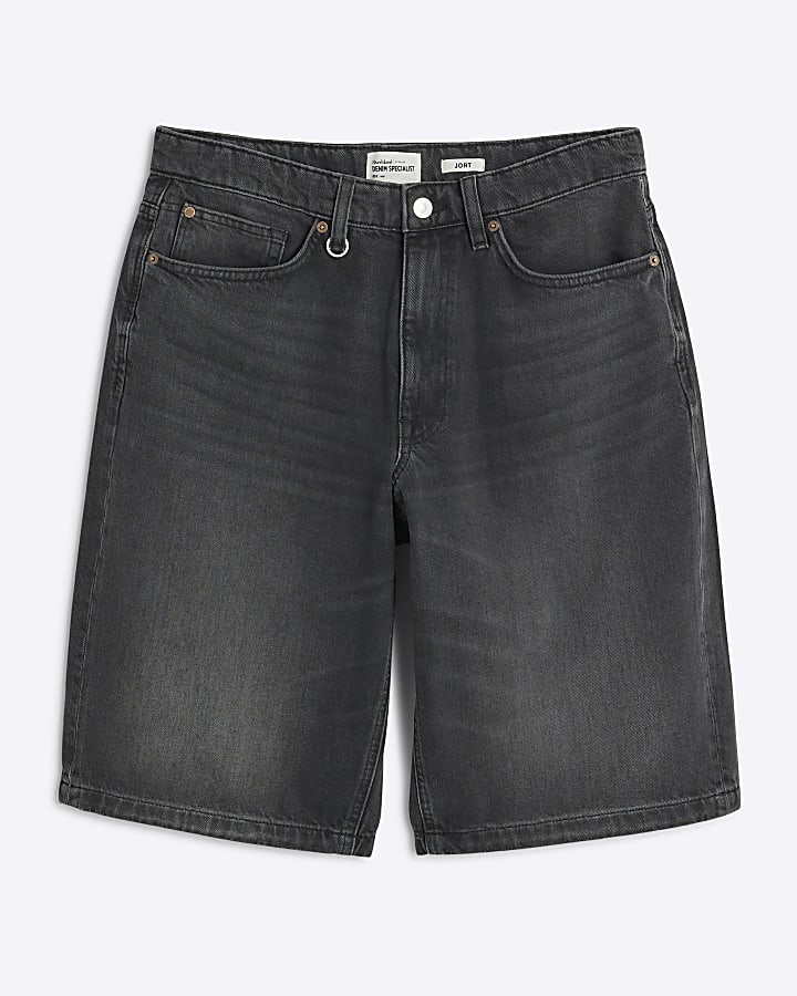 Black Denim Jorts