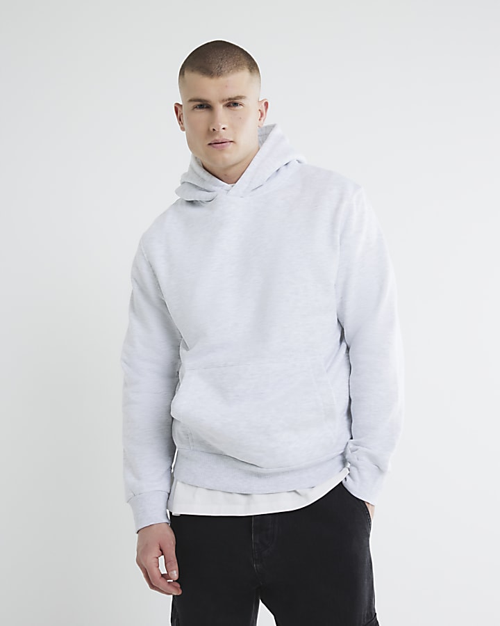 Grey Regular Fit Long Sleeve Hoodie