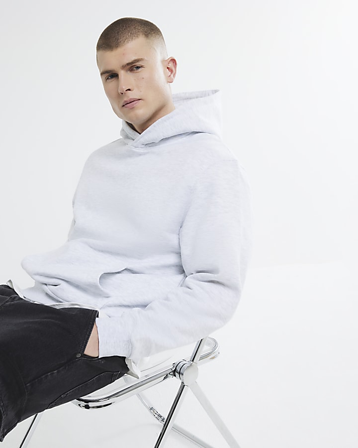 Grey Regular Fit Long Sleeve Hoodie