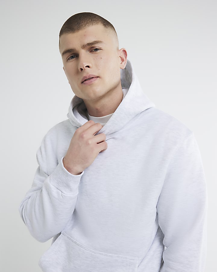 Grey Regular Fit Long Sleeve Hoodie