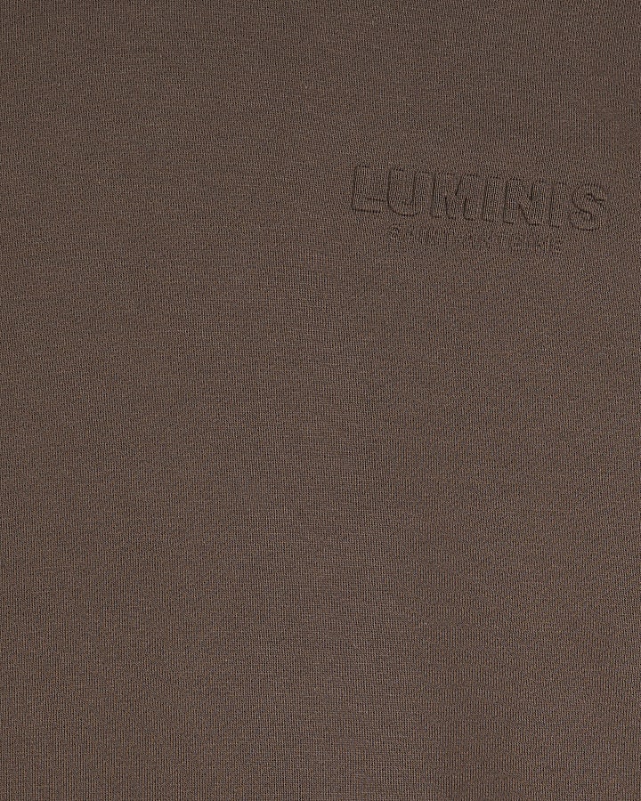 Brown Long Sleeve Luminis Embossed Hoodie