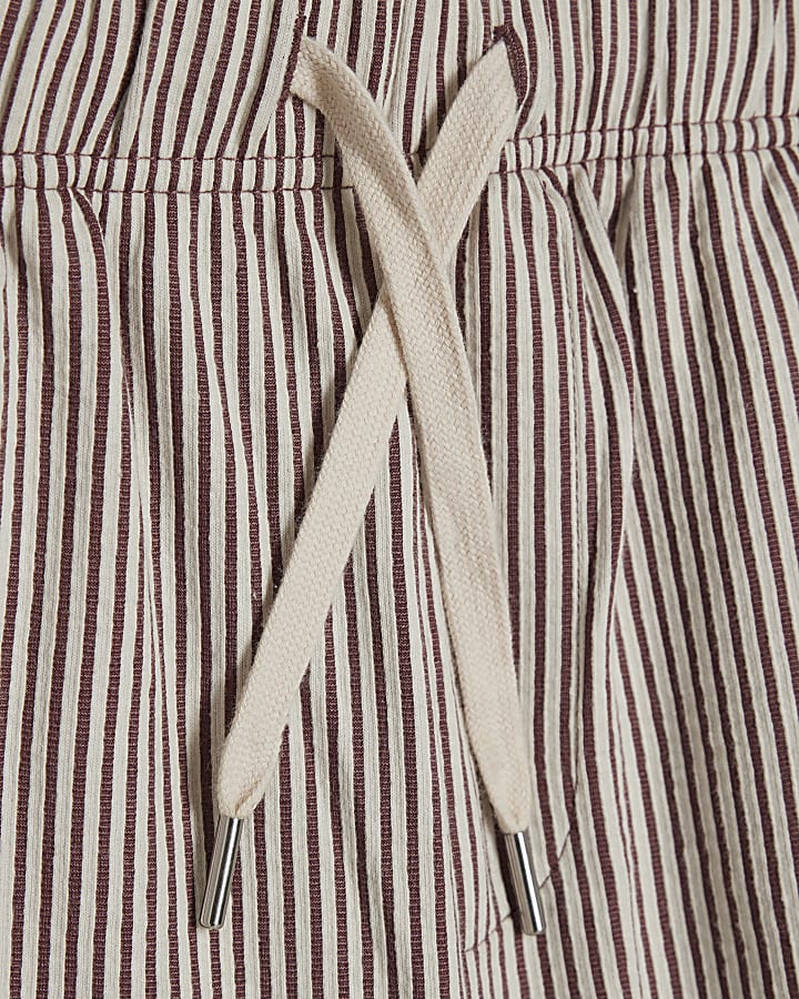 Pink Stripe Boxy Fit Shorts