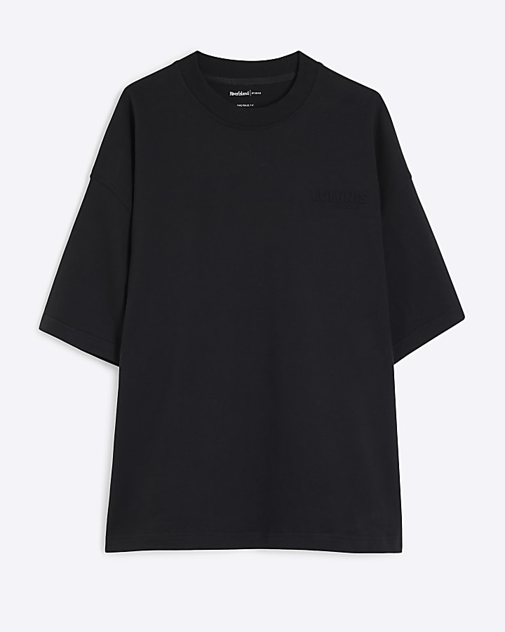 Black Oversized Luminis Embossed T-Shirt