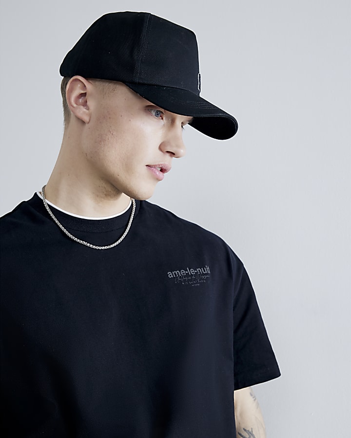 Black Boxy Double Layered T-Shirt