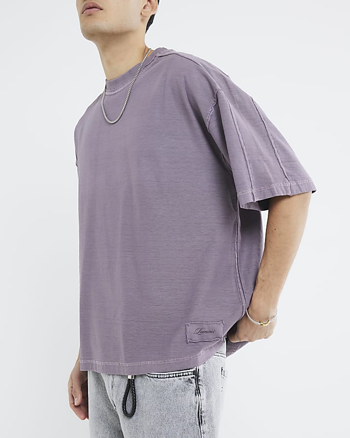 Pink Oversized Short Sleeve Washed T-Shirt