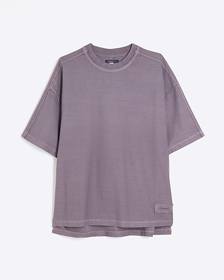 Pink Oversized Short Sleeve Washed T-Shirt