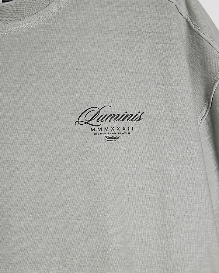 Grey Oversized Washed Luminis T-Shirt