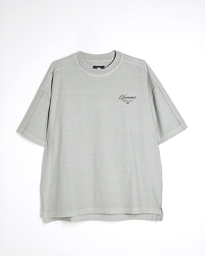 Grey Oversized Washed Luminis T-Shirt