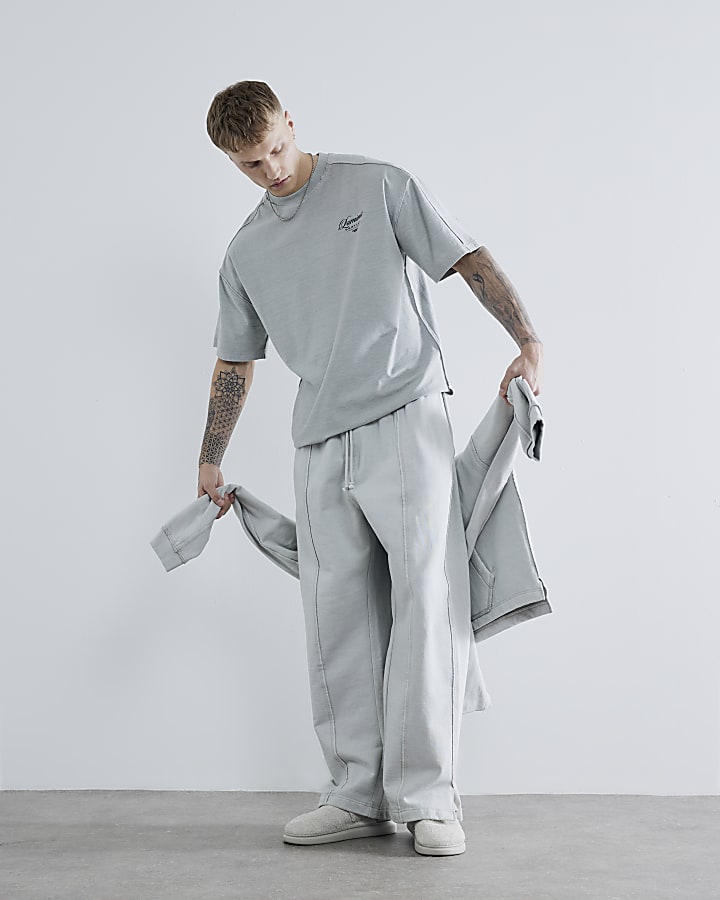 Grey Oversized Washed Luminis T-Shirt