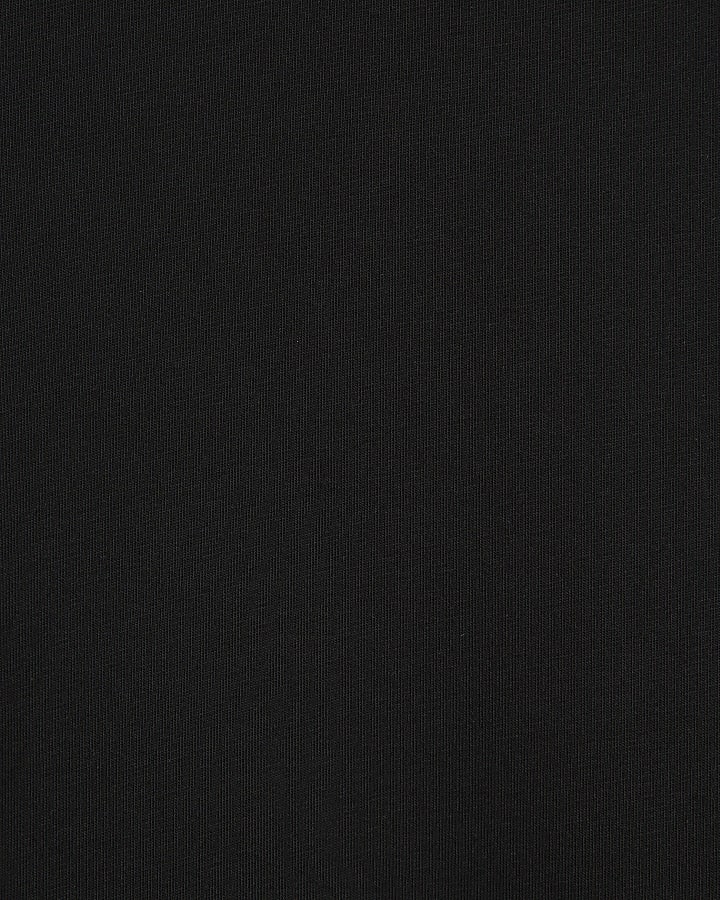 Black Slim Fit Longline T-Shirt