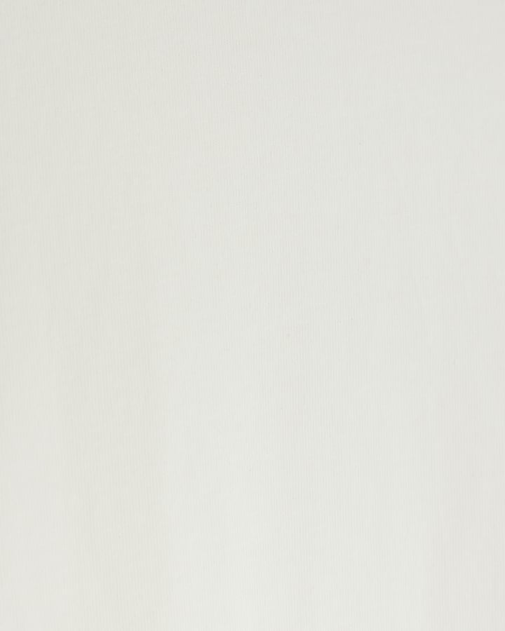 Beige Slim Fit Longline T-Shirt