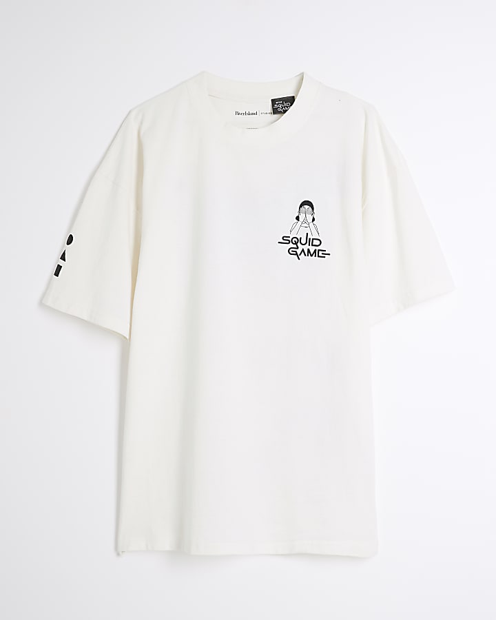 Beige Regular Fit Squid Game T-Shirt