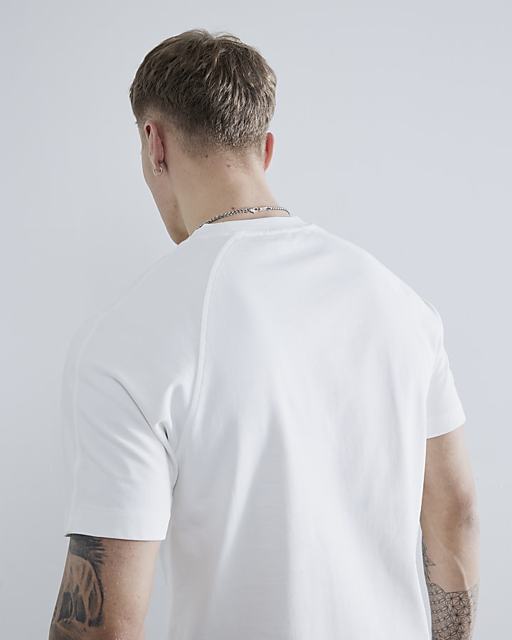 White Slim Fit Badge T-Shirt