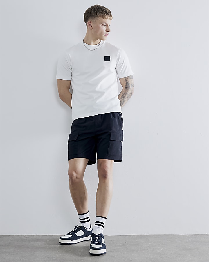 White Slim Fit Badge T-Shirt