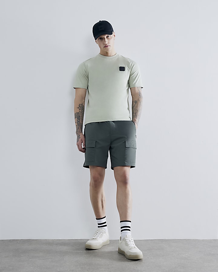 Green Slim Fit Badge T-Shirt