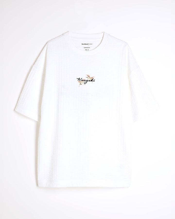 White Short Sleeve Kanyaki T-Shirt