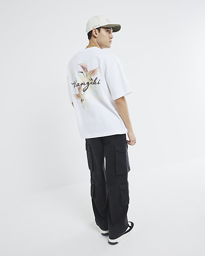 White Short Sleeve Kanyaki T-Shirt