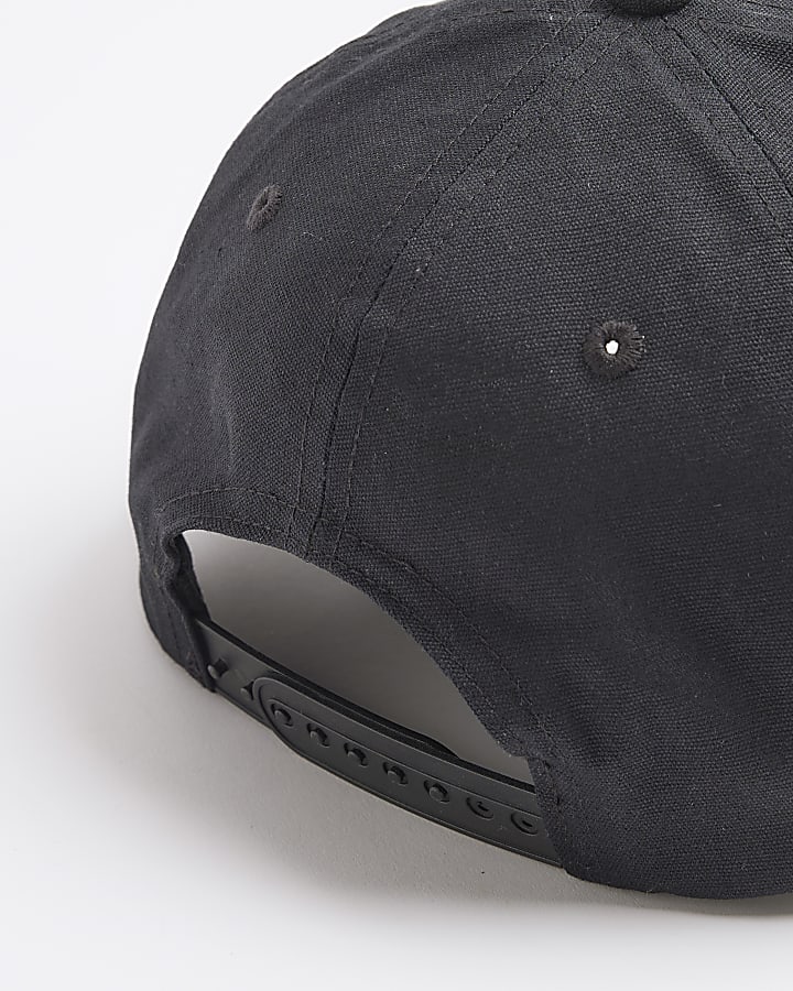 Black Monogram Peak Cap