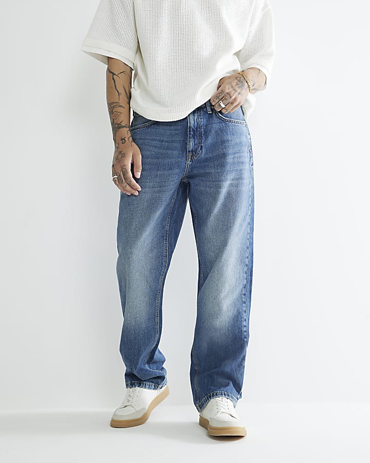 Blue Loose Fit Jeans