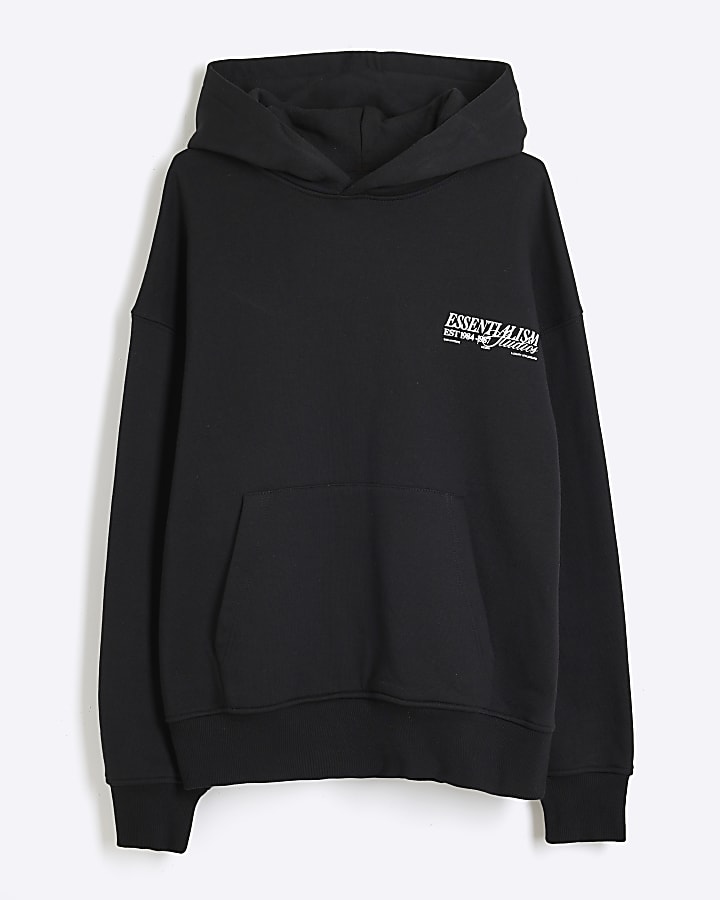 Black Long Sleeve Essentialism Hoodie