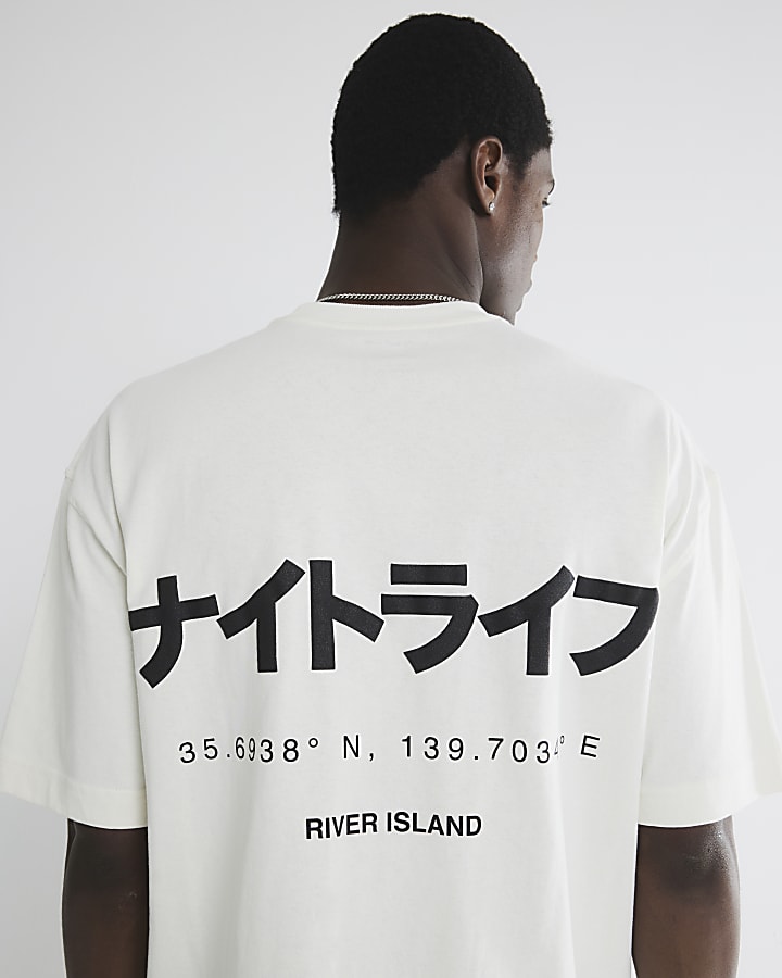 Beige Oversized Shinjuku RI T-Shirt