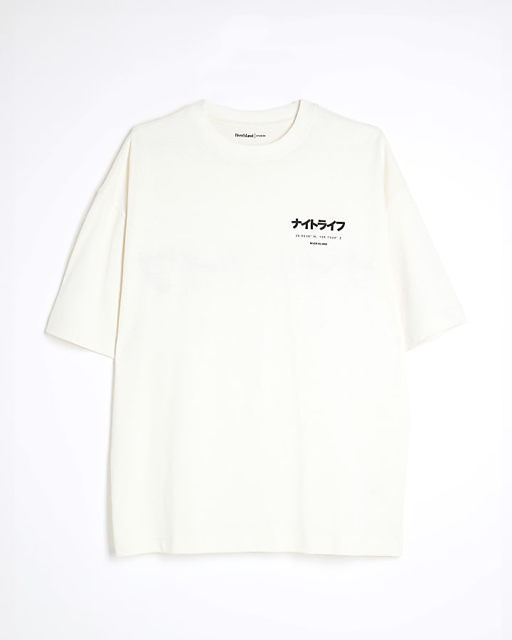 Beige Oversized Shinjuku RI T-Shirt