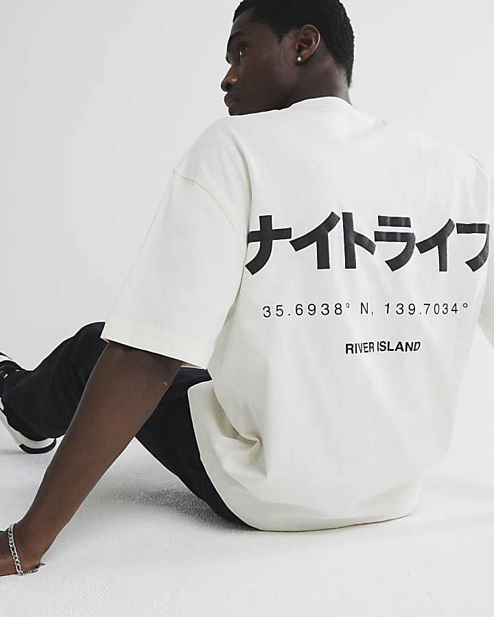Beige Oversized Shinjuku RI T-Shirt