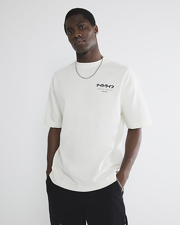 Beige Oversized Shinjuku RI T-Shirt