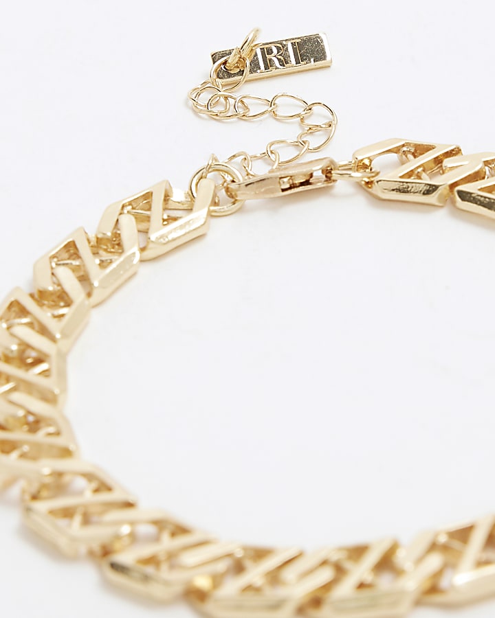 Gold Cross Chain Bracelet