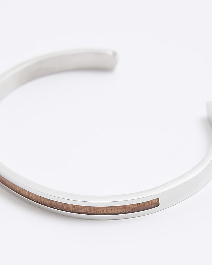 Brown Wood Inlay Bracelet