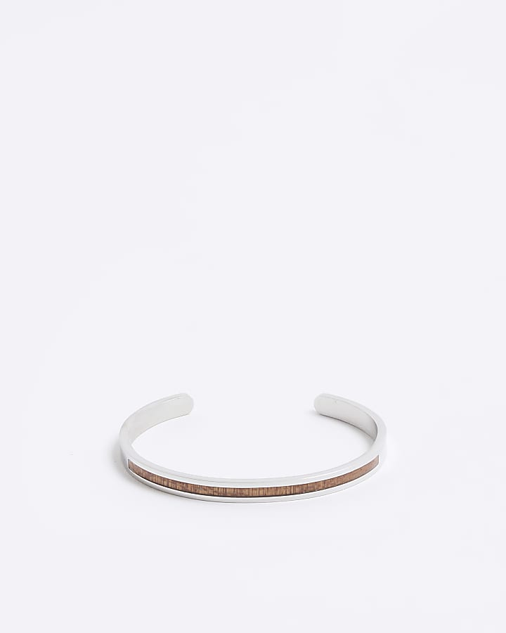 Brown Wood Inlay Bracelet