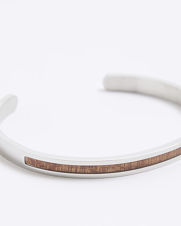 Brown Wood Inlay Bracelet